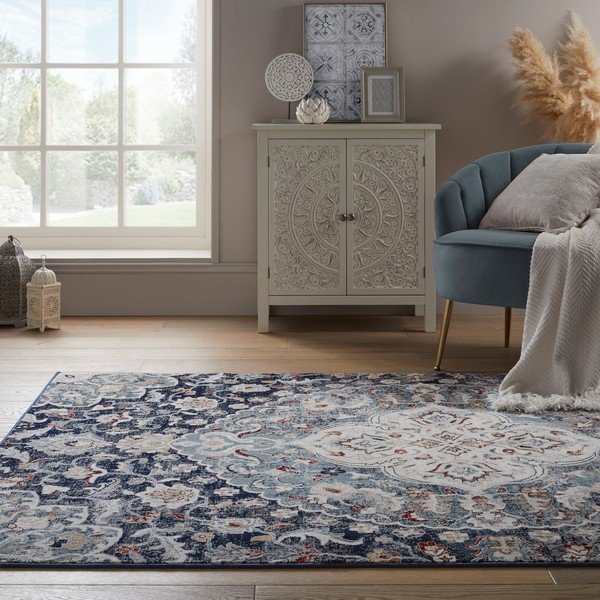 Tumši zils paklājs Flair Rugs Jaleh, 160 x 230 cm-image-1