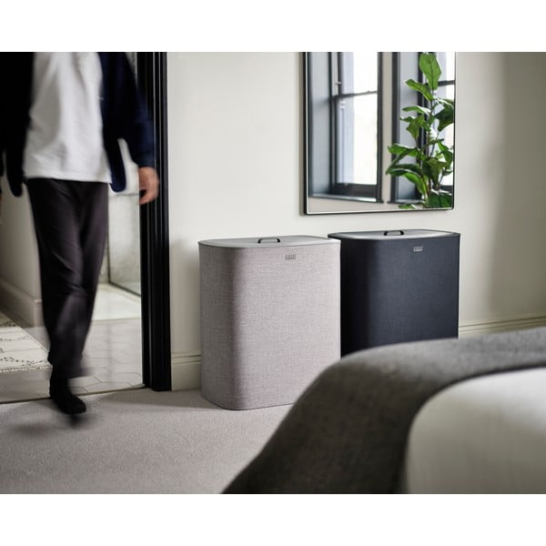 Antracīta pelēks tekstila veļas grozs 3x30 l Tota Trio – Joseph Joseph-image-3