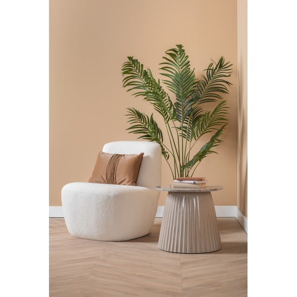 Balts atpūtas krēsls no buklē auduma Ada – Leitmotiv-image-1