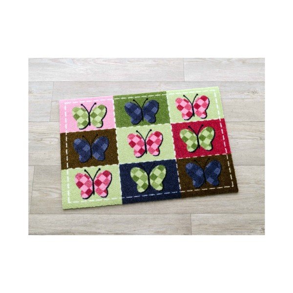 Zaļš un rozā paklājs Zala Living Butterflies, 50x70 cm-image-1