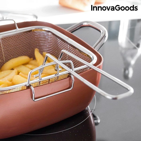 InnovaGoods keramikas pannas, cepšanas groza, tvaicētāja un vāka komplekts-image-3