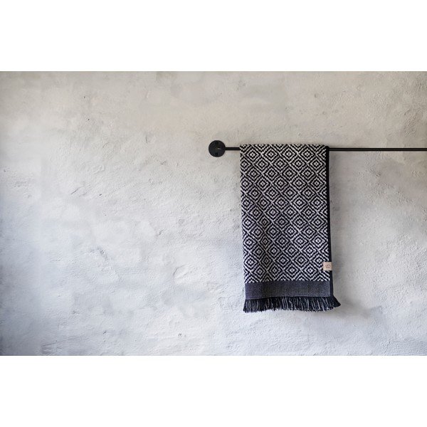 Melnbalts kokvilnas dvielis 50x95 cm Morocco – Mette Ditmer Denmark-image-2