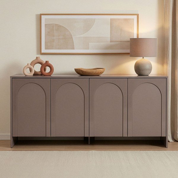 Pelēkbrūna kumode 180x80x45 cm Arlen  – Kalune Design-image-1