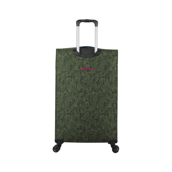 Zaļa bagāžas soma uz 4 riteņiem Lulucastagnette Teddy Bear, 71 l-image-2