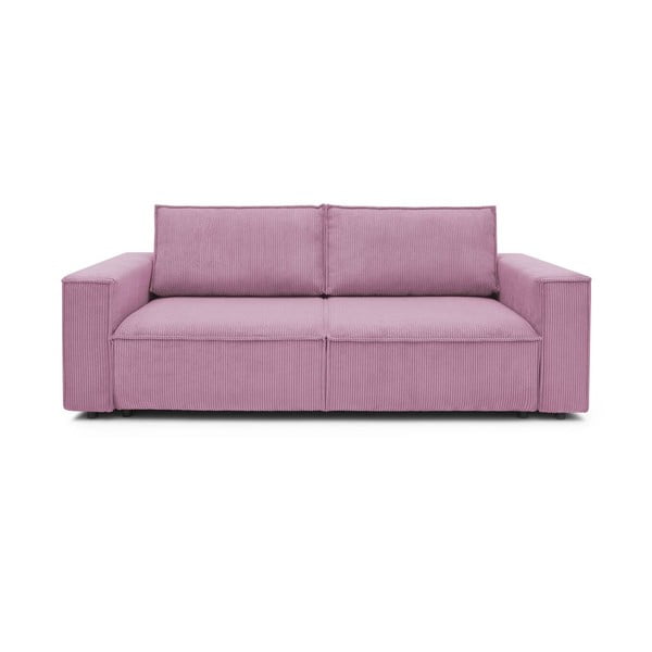 Rozā velveta salokāms dīvāns 245 cm Nihad – Bobochic Paris