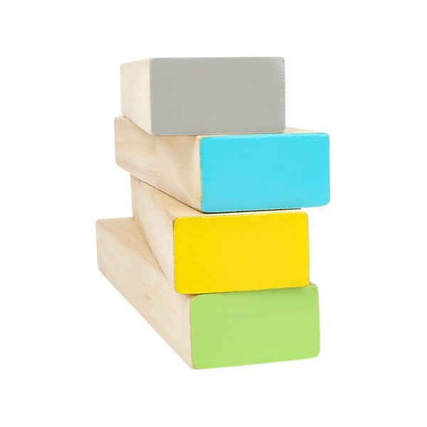 Bērnu koka tornis no Legler Tower klucīšiem, 60 gab.-image-3