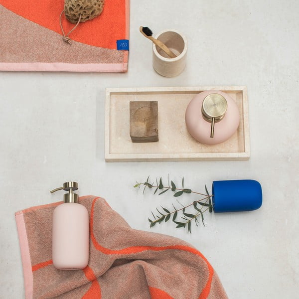 Oranži/gaiši brūni dvieļi no organiskās kokvilnas (2 gab.) 50x90 cm Nova Arte – Mette Ditmer Denmark-image-2