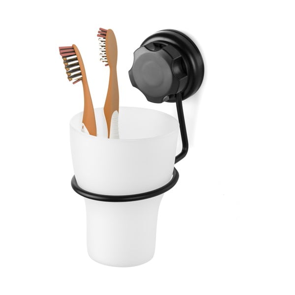 Melns metāla pašturošs trauks zobu birstei Bestlock Black – Compactor-image-4