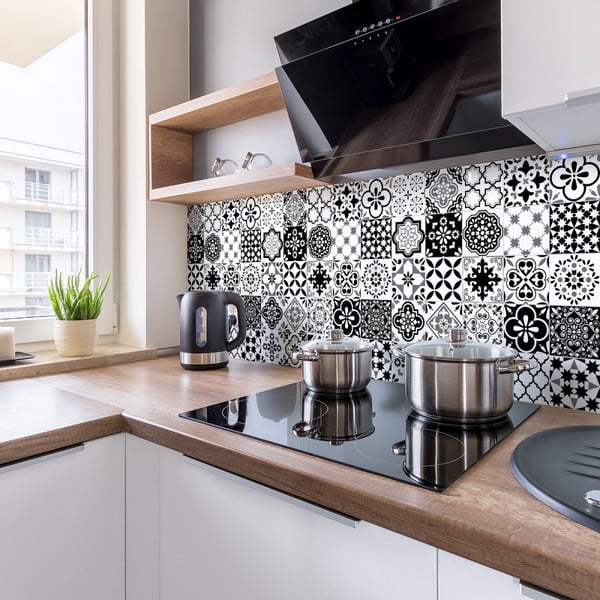 9 sienu uzlīmju komplekts Ambiance Cement Tiles Alexia, 10 x 10 cm-image-1