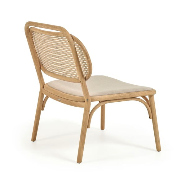 Bēšs/dabīga toņa austs atpūtas krēsls no austām niedrēm Doriane – Kave Home-image-3