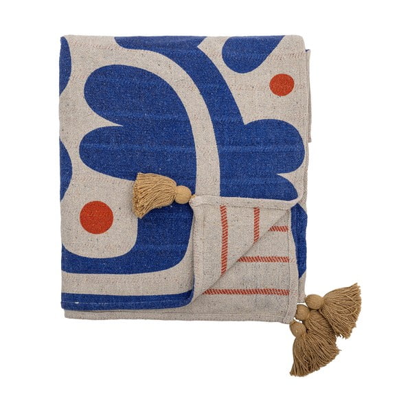 Zils pleds 130x160 cm Eviaya – Bloomingville