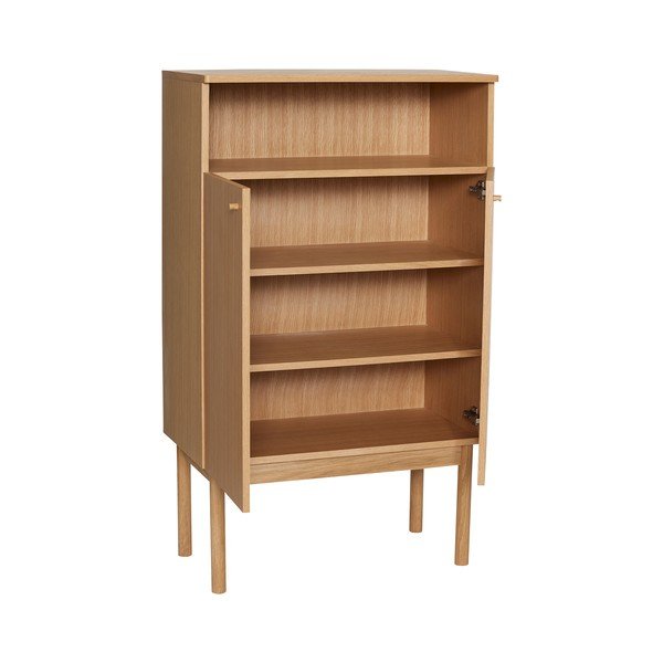 Dabīga toņa skapītis ar ozolkoka imitāciju 80x135x42 cm Ulterior – Hübsch-image-2