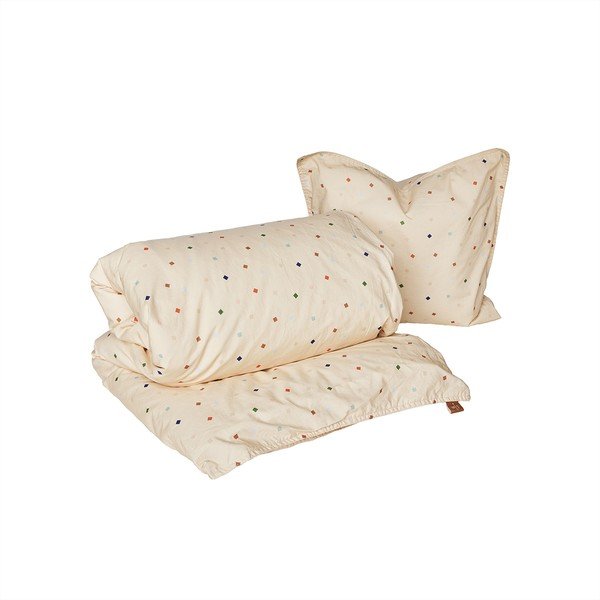 Krēmkrāsas kokvilnas bērnu gultas veļa bērnu gultiņai 70x100 cm Konfetti – OYOY Mini