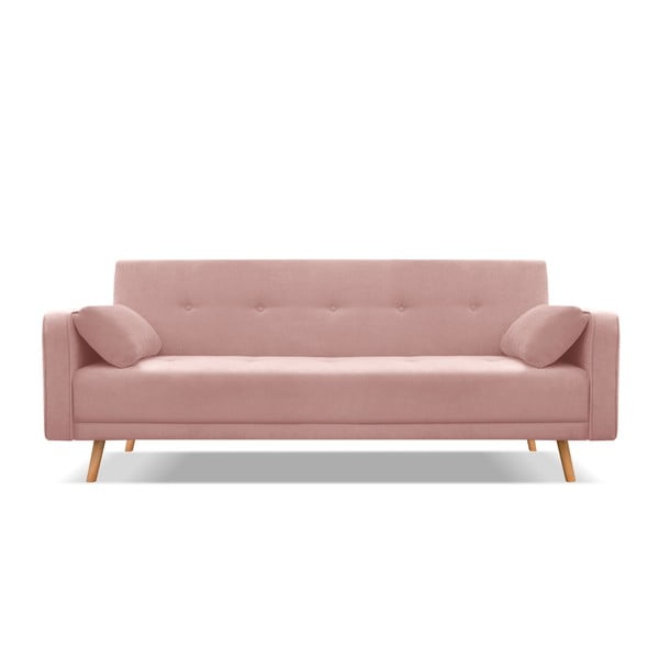 Rozā izvelkamais dīvāns Cosmopolitan Design Stuttgart, 212 cm