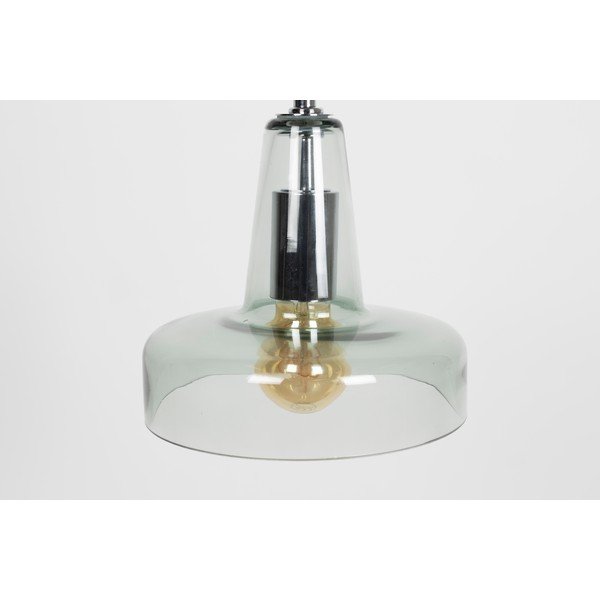 Zaļa piekaramā lampa ar stikla abažūru ø 20 cm Anshin – White Label-image-2