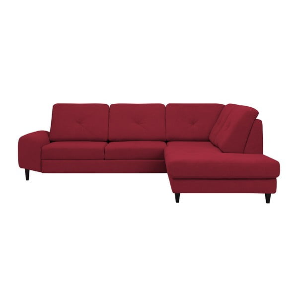 Sarkana stūra dīvāns-guļamā gulta Windsor & Co Sofas, labais stūris Beta