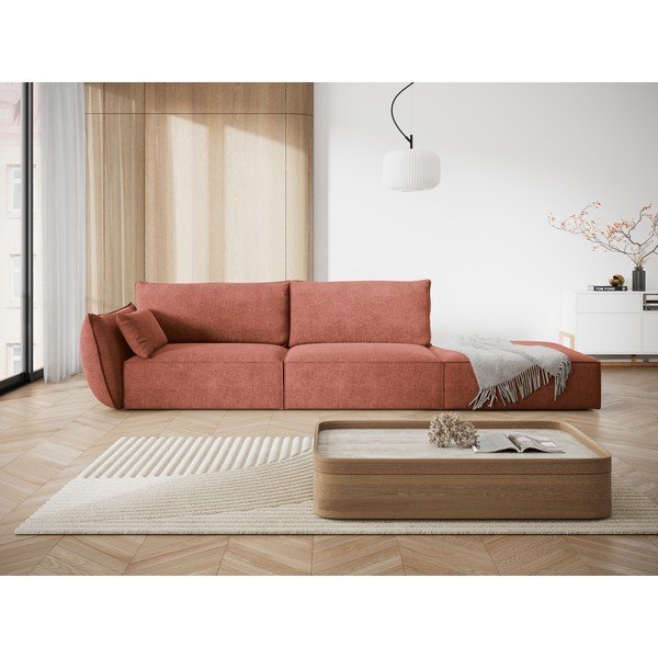 Sarkans zvilnis (ar kreiso stūri) Vanda – Mazzini Sofas-image-1