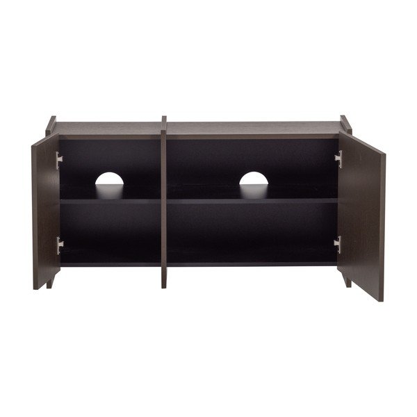 Tumši brūns TV galdiņš ar oškoka imitāciju 102x53x44 cm Brock – WOOOD-image-3