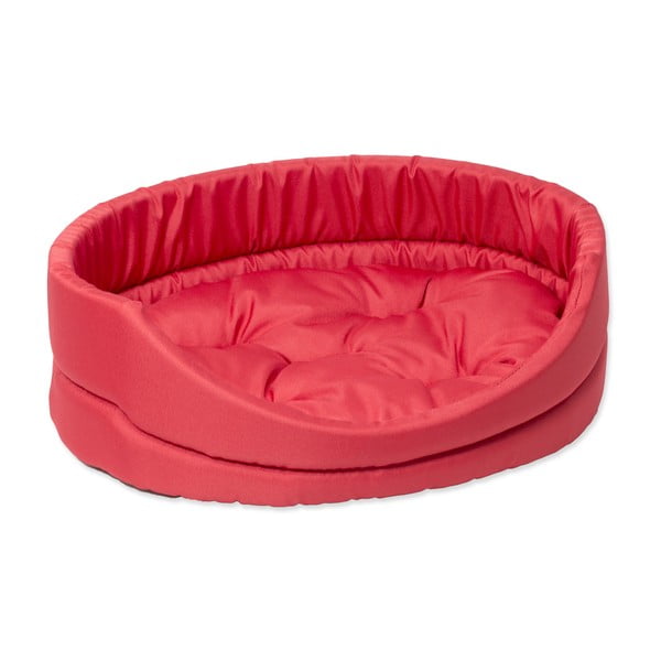 Sarkana plīša mājdzīvnieku gulta suņiem 34x42 cm Dog Fantasy DeLuxe – Plaček Pet Products