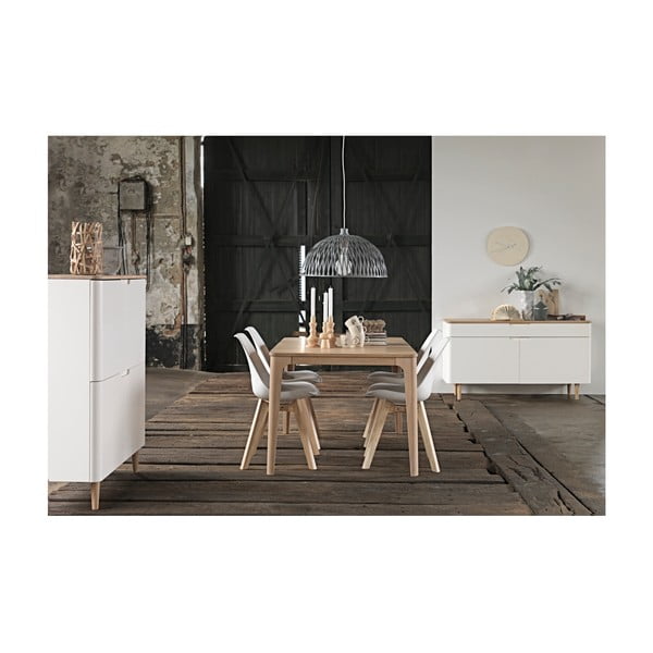 Balta zema kumode no ozolkoka Unique Furniture Amalfi-image-1