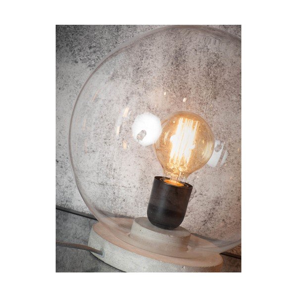 Pelēka stāvlampa ar stikla abažūru (augstums 32 cm) Warsaw – it's about RoMi-image-3