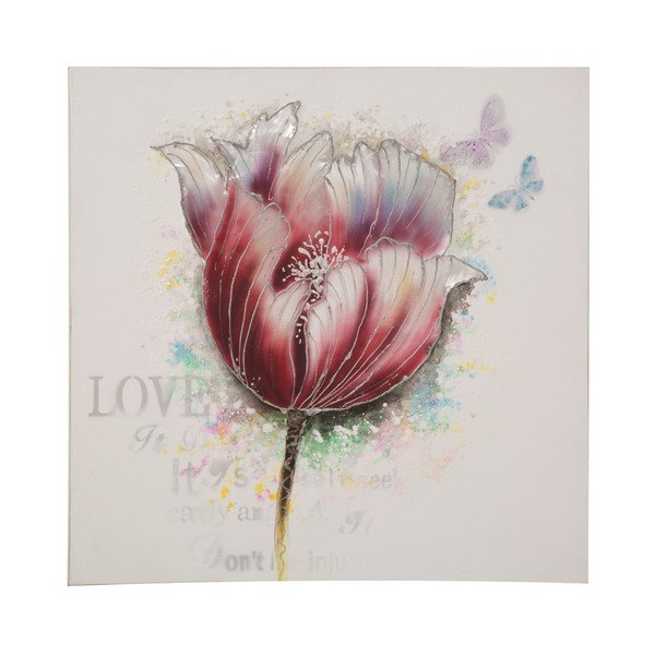Mauro Ferretti rokām apgleznota glezna "Tulpe", 80 x 80 cm