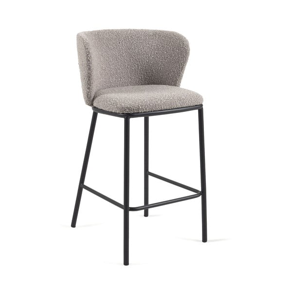 Pelēki bāra krēsli (2 gab.) (sēdekļa augstums 65 cm) Ciselia – Kave Home