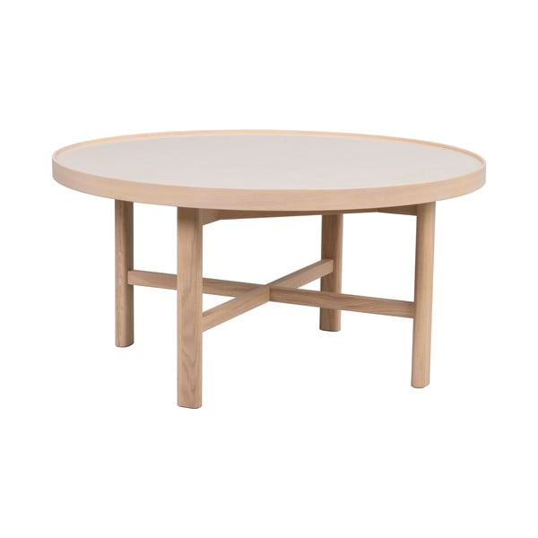 Dabīga toņa apaļš žurnālgaldiņš ar keramikas virsmu 90x90 cm Marsden – Rowico-image-2