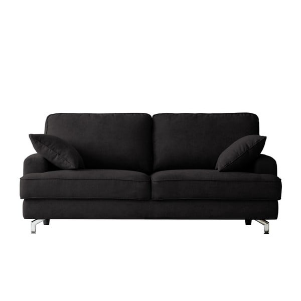 Melns divvietīgs dīvāns Kooko Home Rumba