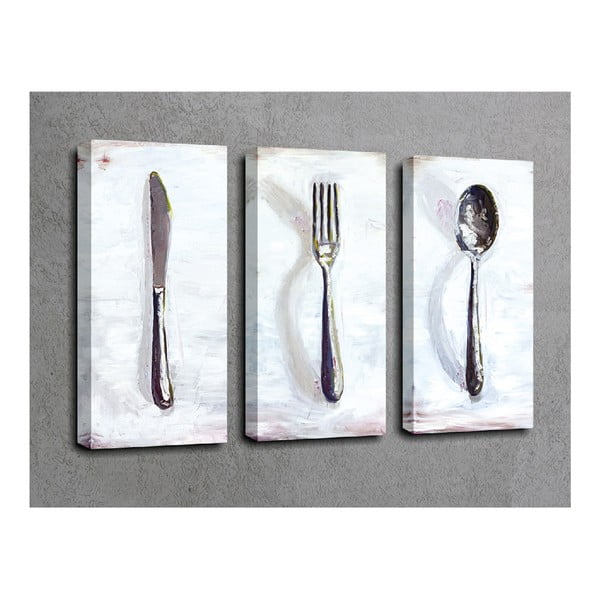 3-daļīga glezna uz audekla Dinner-image-1