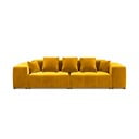 Dzeltens samta dīvāns 320 cm Rome Velvet – Cosmopolitan Design 