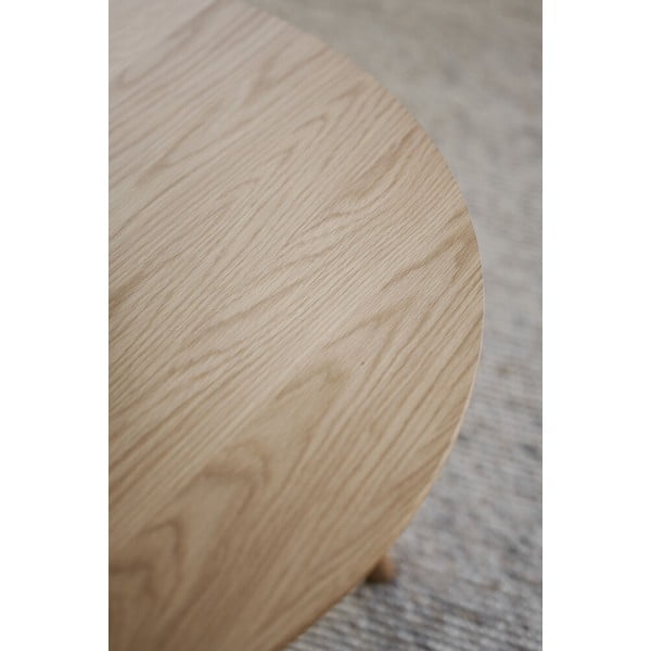 Apaļš žurnālgaldiņš ar ozolkoka imitāciju dabīgā tonī 90x90 cm Yumi – Rowico-image-4