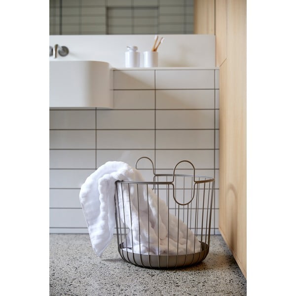 Pelēks metāla uzglabāšanas grozs Zone Inu, ø 40,6 cm-image-1
