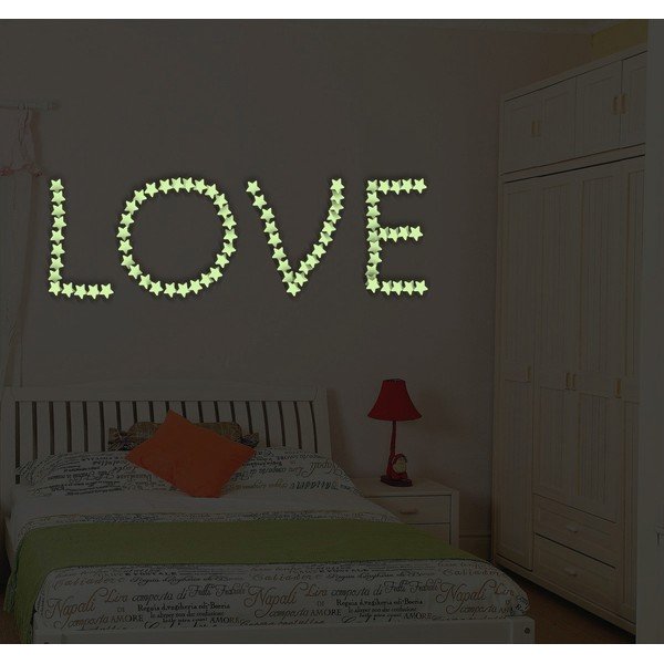 100 izgaismotu sienas uzlīmju komplekts Ambiance Stars-image-2