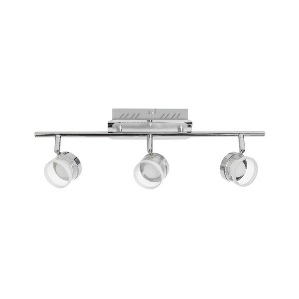 Griestu lampa sudraba krāsā 3 spuldzēm ar LED gaismu SULION Shutter