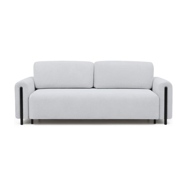 Pelēks salokāms/ar uzglabāšanas vietu dīvāns no buklē auduma 244 cm Arcadova – ELTAP