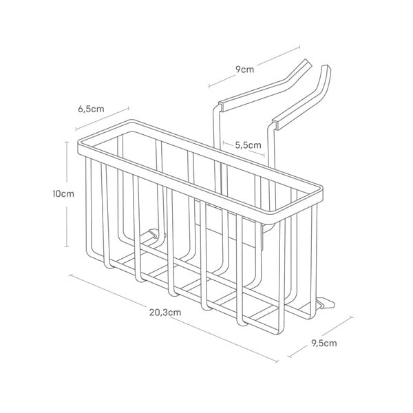 Metāla piekarināms sūkļa turētājs – YAMAZAKI-image-4