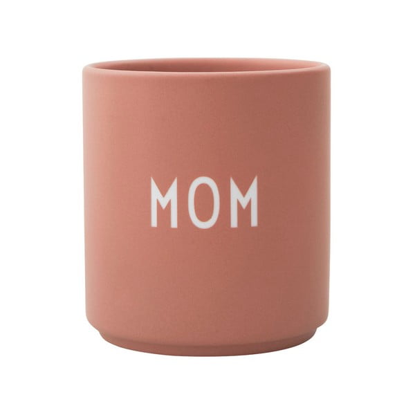 Rozā/bēša porcelāna krūze 300 ml Mom – Design Letters