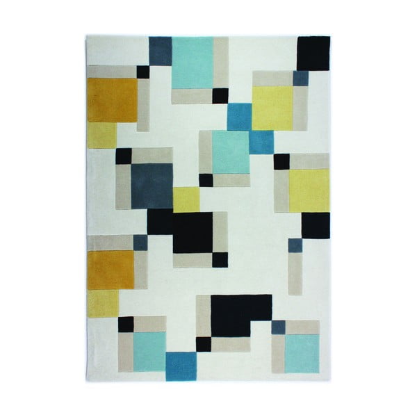 Zils paklājs 120 x 170 cm Illusion Abstract Blocks – Flair Rugs
