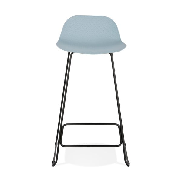 Gaiši zils bāra krēsls ar melnām kājām Kokoon Slade, sēdekļa augstums 76 cm-image-4