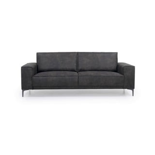 Antracīta pelēks mākslīgās ādas dīvāns Scandic Copenhagen, 224 cm