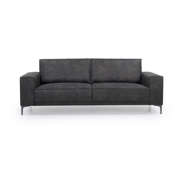 Antracīta pelēks dīvāns no ādas imitācijas 224 cm Copenhagen – Scandic
