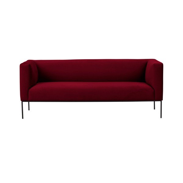Sarkans samta dīvāns Windsor & Co Sofas Neptune, 195 cm