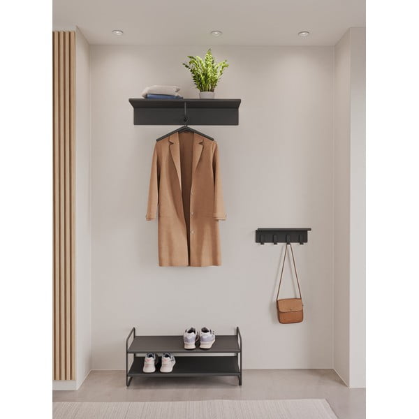 Melns tērauda apavu statīvs 33x33x80 cm A-Shoe – Zone-image-1