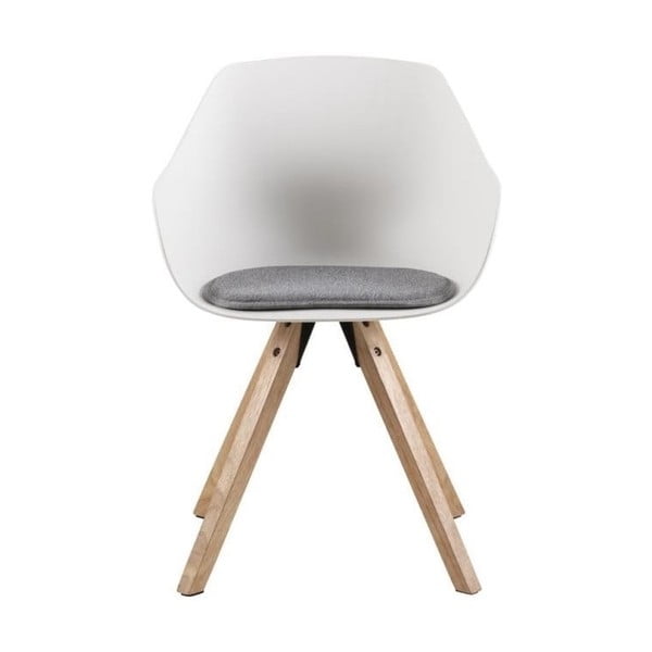 Balti/pelēki polsterēti pusdienu krēsli ar roku balstiem (2 gab.) Tina – Actona-image-2