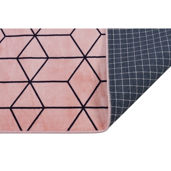 Rozā mazgājams paklājs 160x100 cm – Vitaus-image-3