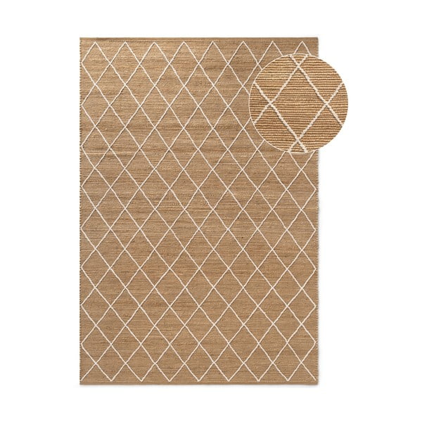 Dabīga toņa ar rokām darināts džutas paklājs 160x230 cm Kunu – Hanse Home