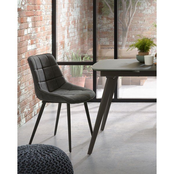 Pelēks ēdamistabas krēsls Kave Home Adah-image-4