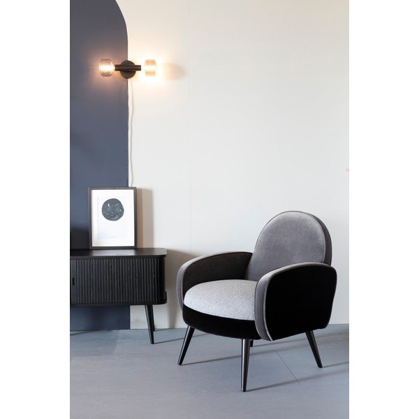 Melna kumode ar bīdāmām durvīm Zuiver Barbier-image-3