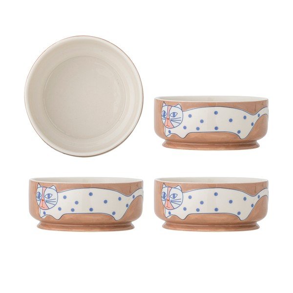 Gaiši brūnas akmensmasas bļodiņas (4 gab.) Missy – Bloomingville